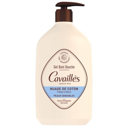 Cavaillès Gel Bain Douche Peaux Sensibles Nuage de Coton 1L