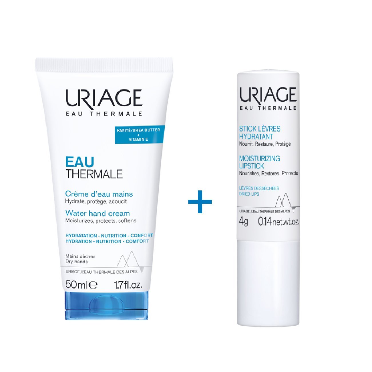 Uriage Duo Hydratant Crème Mains + Stick Lèvres Hydratant