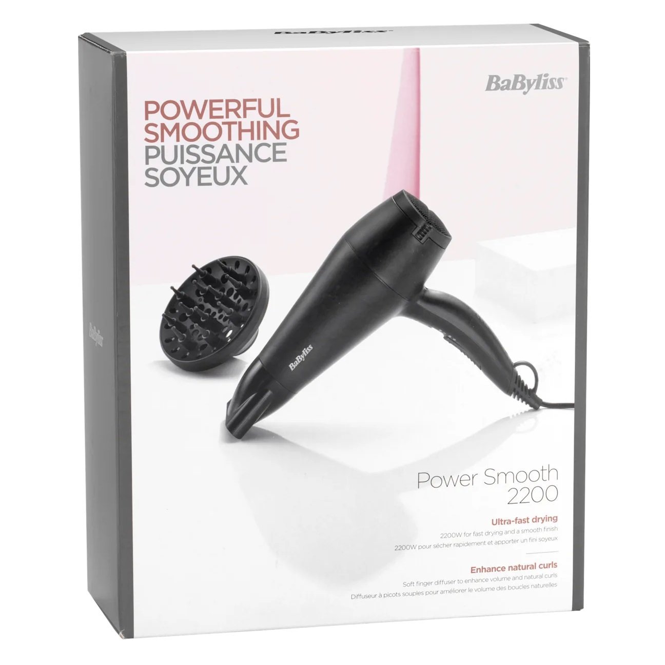 BaByliss Sèche Cheveux Boucles Définies 2200W Power Smooth Puissance Soyeux 1 pièce