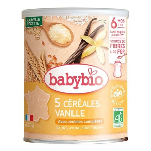 Babybio 5 Céréales Vanille Riz Blé Avoine Seigle Quinoa 220g