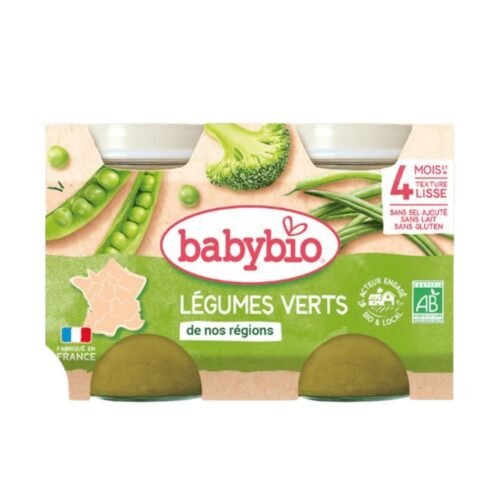 Babybio Légumes bébé Légumes verts de nos Régions Petits pots 2x130g