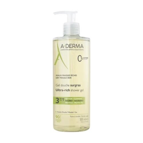 A Derma Gel Douche 3en1 Surgras Peaux Fragiles et Sèches 500 ml