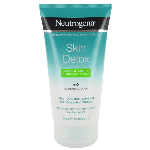 Neutrogena Skin Detox Masque Argile Purifiant 2 en 1 (Acide Glycolique) 150 ml