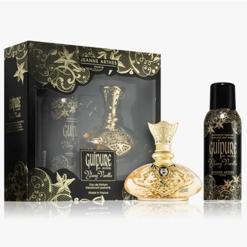 Jeanne Arthes Guipure et Silk Ylang Vanille coffret cadeau pour femme EDP 100ml+Déodorant En Spray 150ml