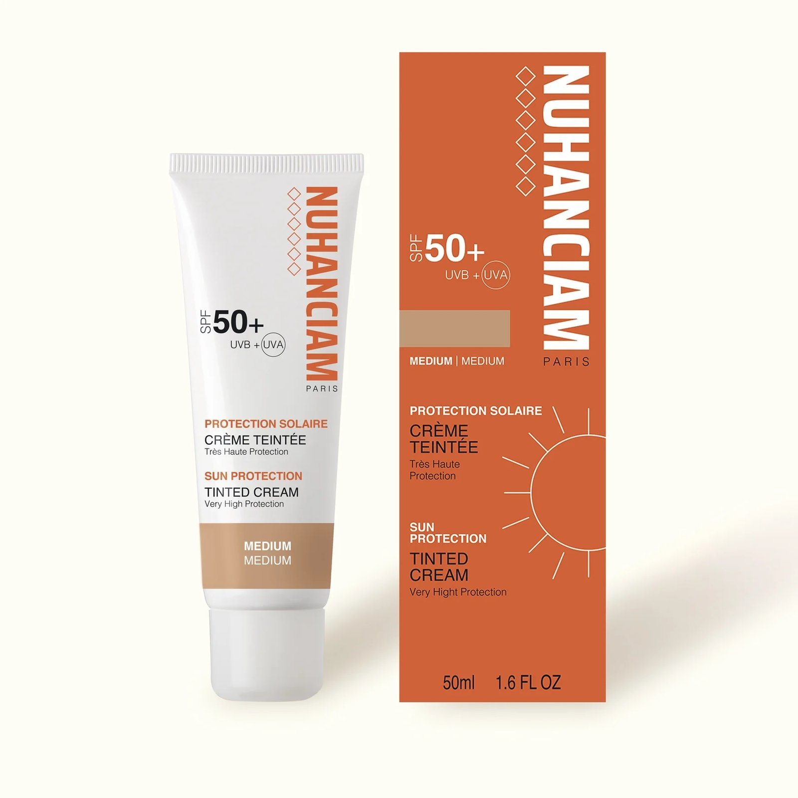 Nuhanciam Crème Teintée Spf50 Teinte Medium 50ml