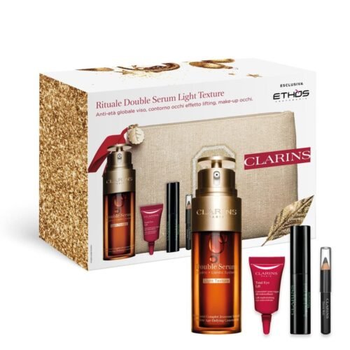 Clarins Coffret Rituel Double Sérum Texture Légère 50 ml + 2 miniatures 3 ml + crayon 0,39 g