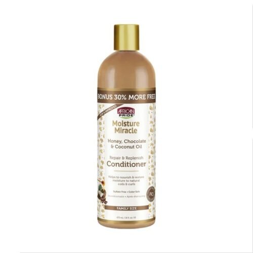 African Pride Moisture Miracle Après shampoing au miel au chocolat et à l’huile de noix de coco 354ml