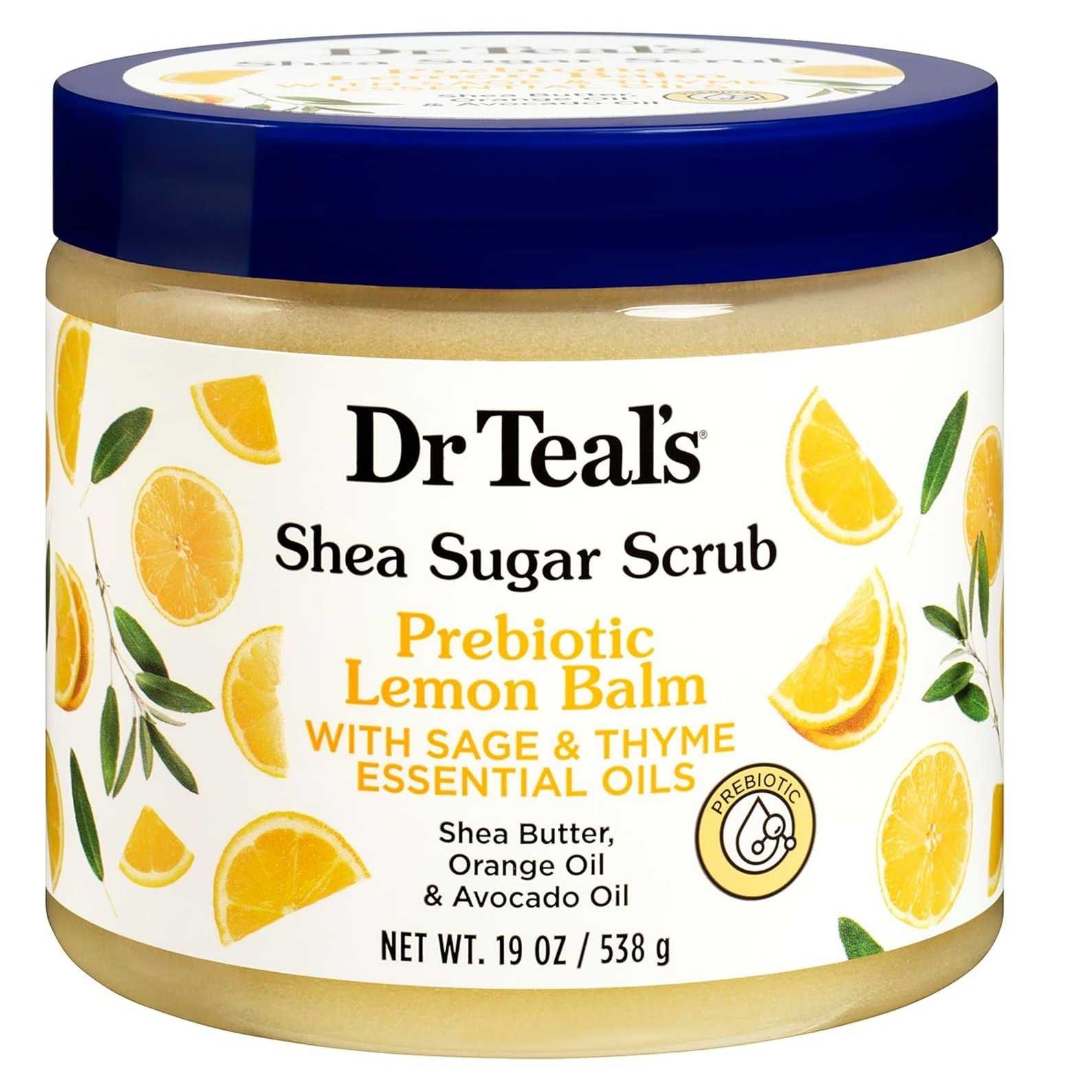 Dr Teal’s Gommage Corps Au Sucre De Karité Prébiotique Mélisse 538 g