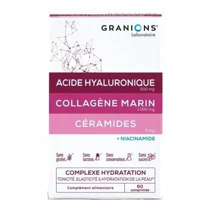 Granions Complexe Hydratation Tonicité Élasticité & Hydratation de la Peau 60 Comprimés