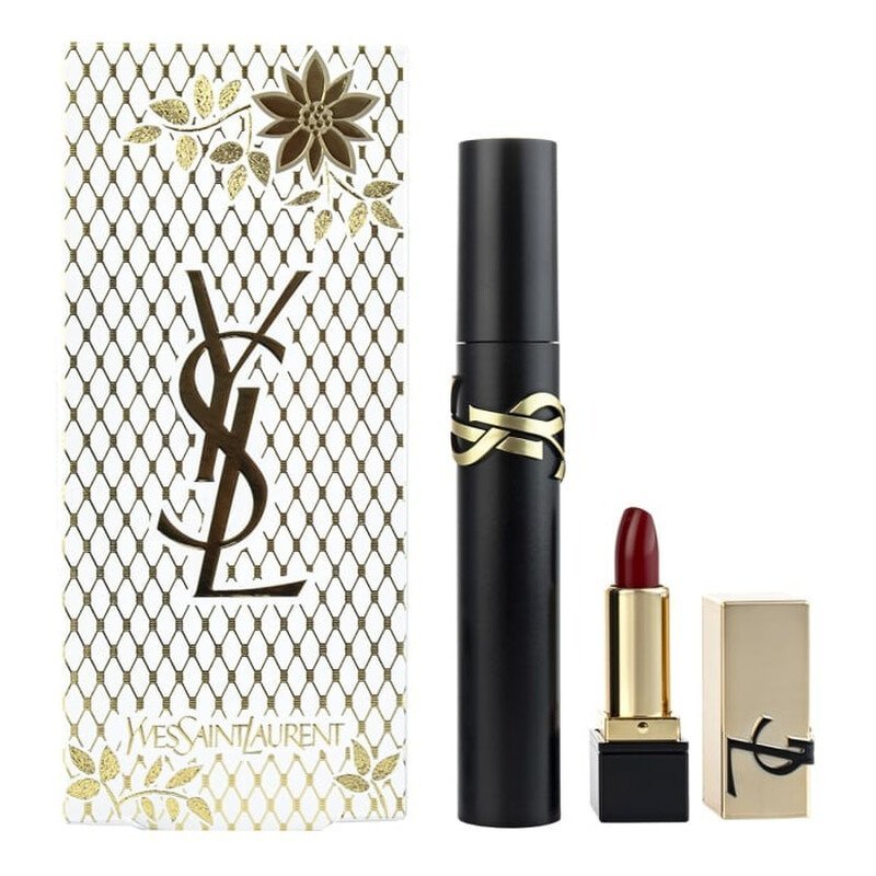 Yves Saint Laurent Coffret Maquillage Femme Mascara Lash Clash 9ml+Rouge A Lèvres Rouge Pur Couture 1,3g
