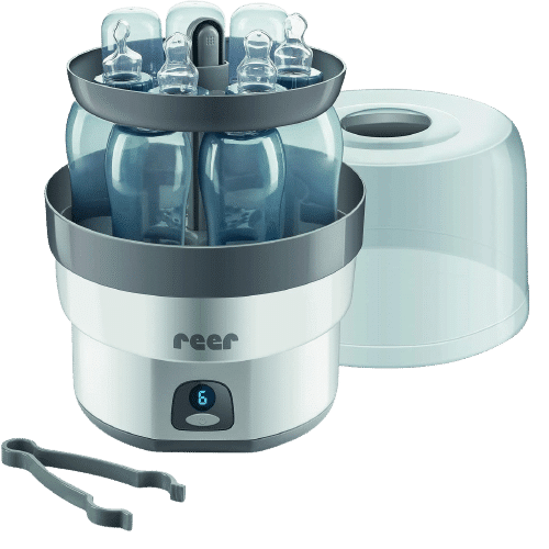 Reer VapoMax Grand Stérilisateur 36010 Espace pour 6 Flacons et Accessoires : 23.5 cm Hauteur 33.0 cm